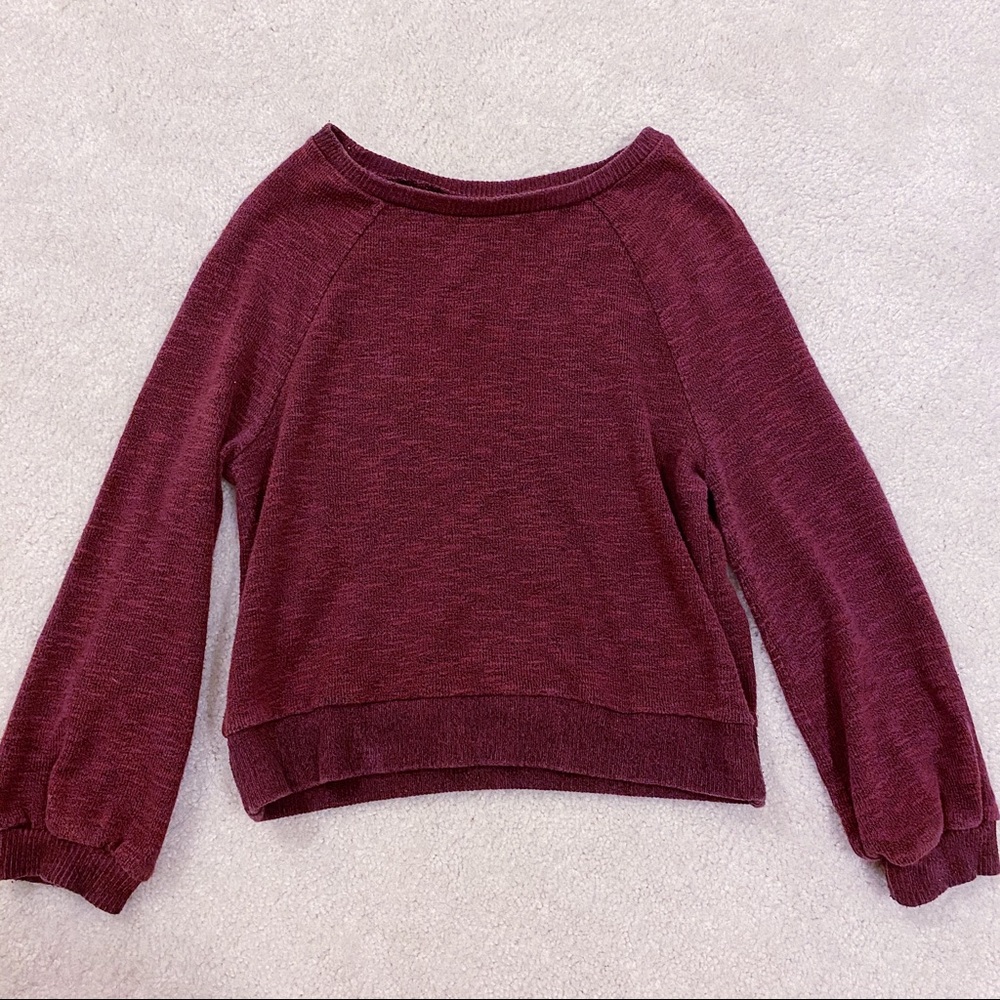 Abercrombie & Fitch Maroon Knit Sweater | Size: S